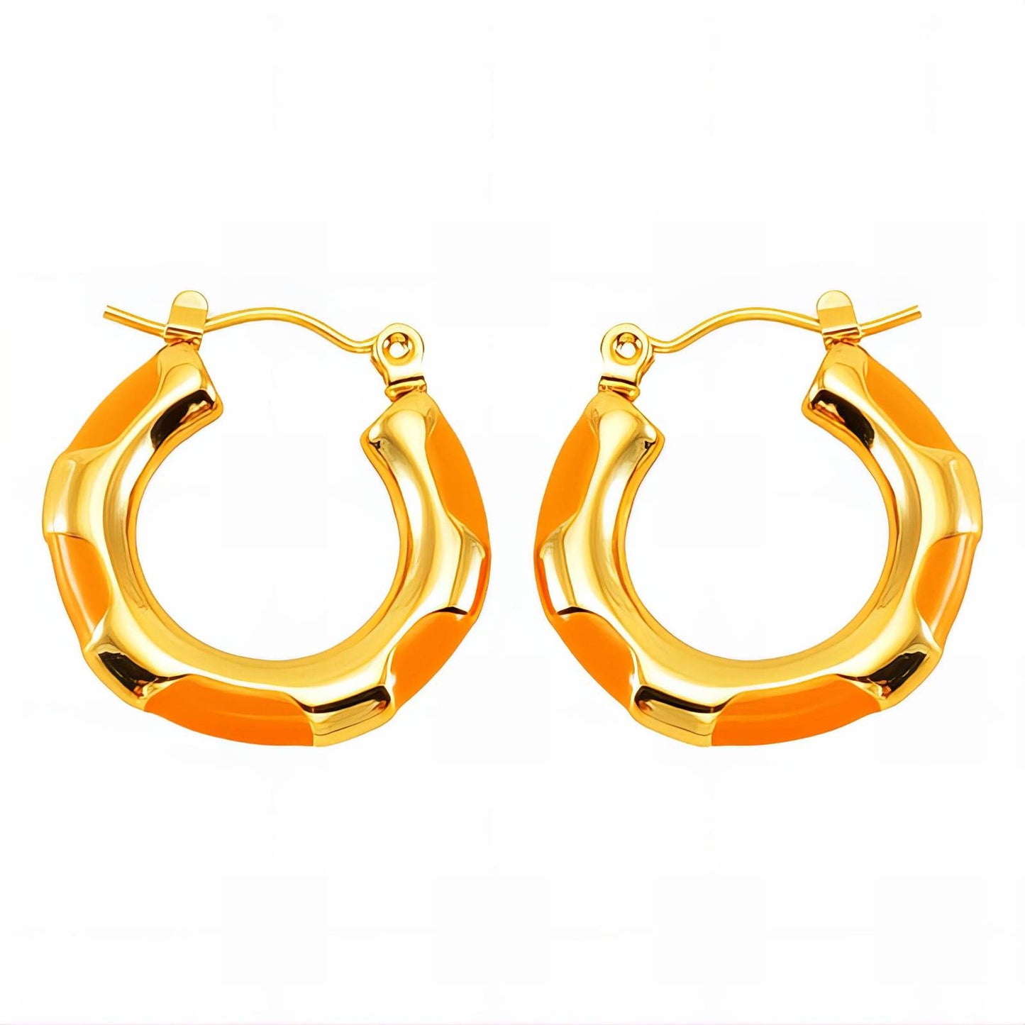 18K gold plated Stainless steel earrings, Intensity