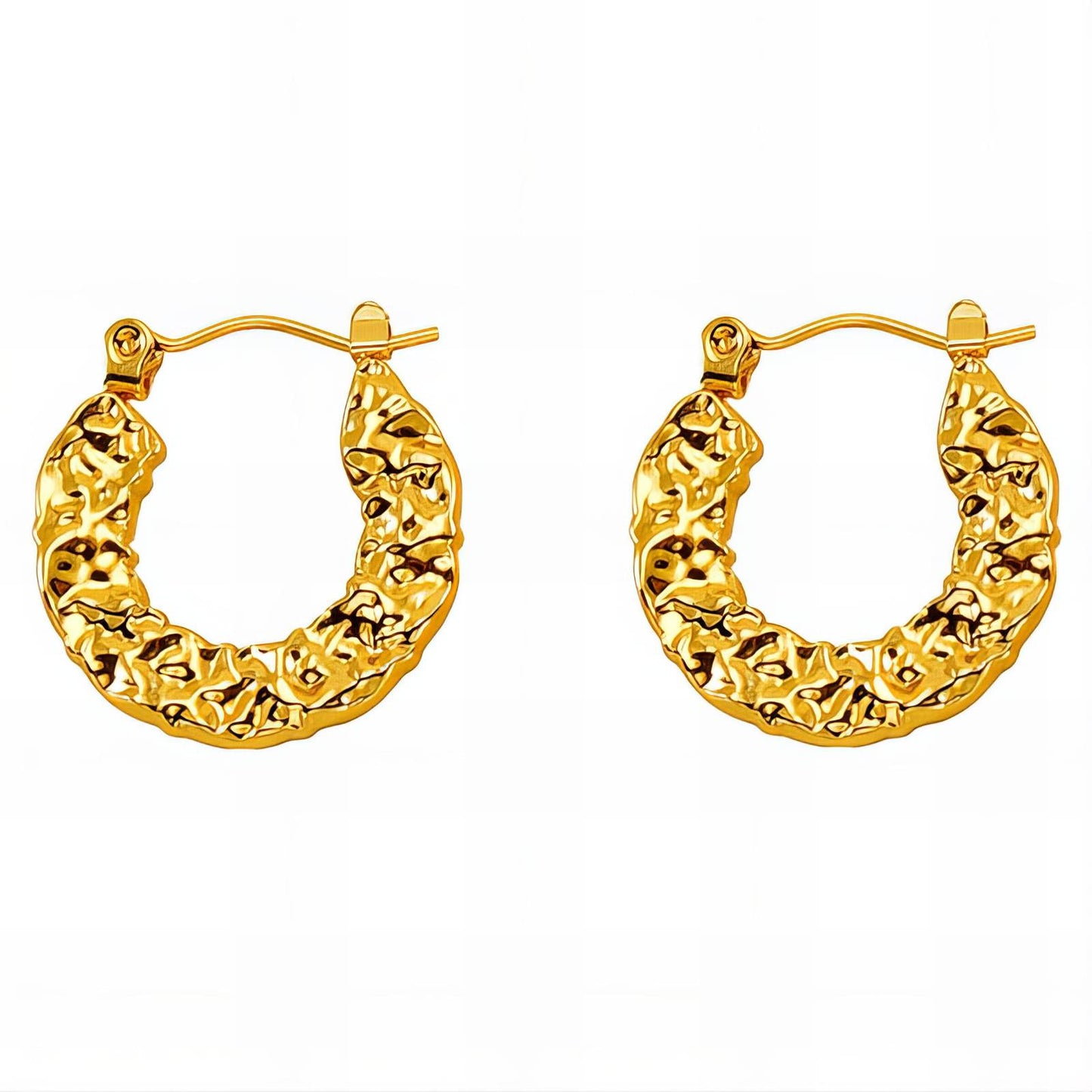 18K gold plated Stainless steel earrings, Intensity