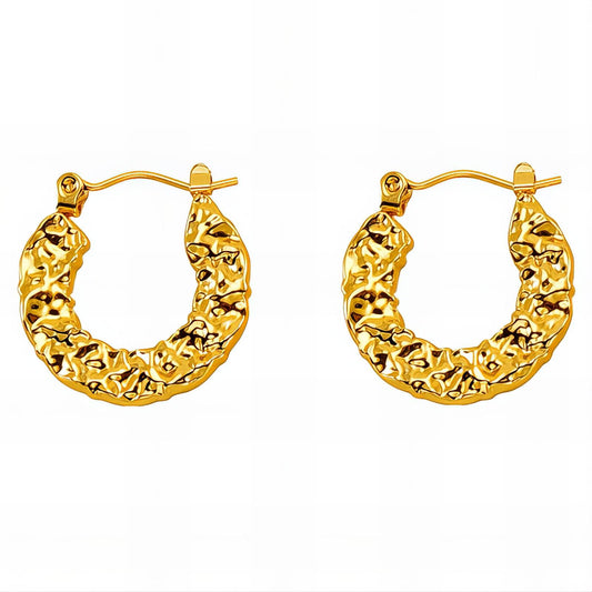 18K gold plated Stainless steel earrings, Intensity