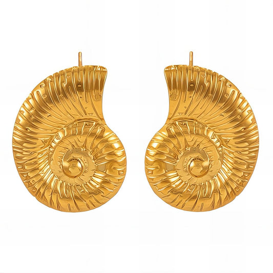 18K gold plated Stainless steel earrings, Intensity