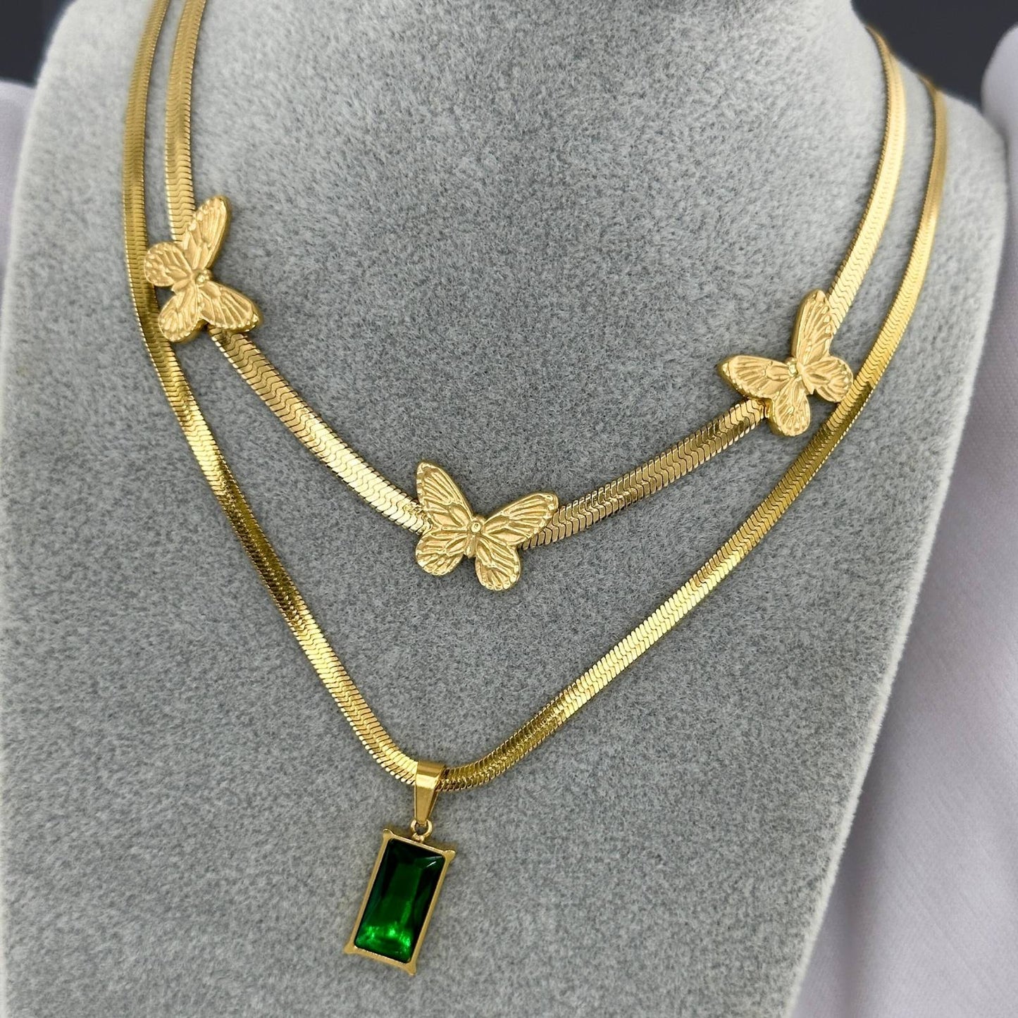 18K gold plated Stainless steel necklace, Intensity