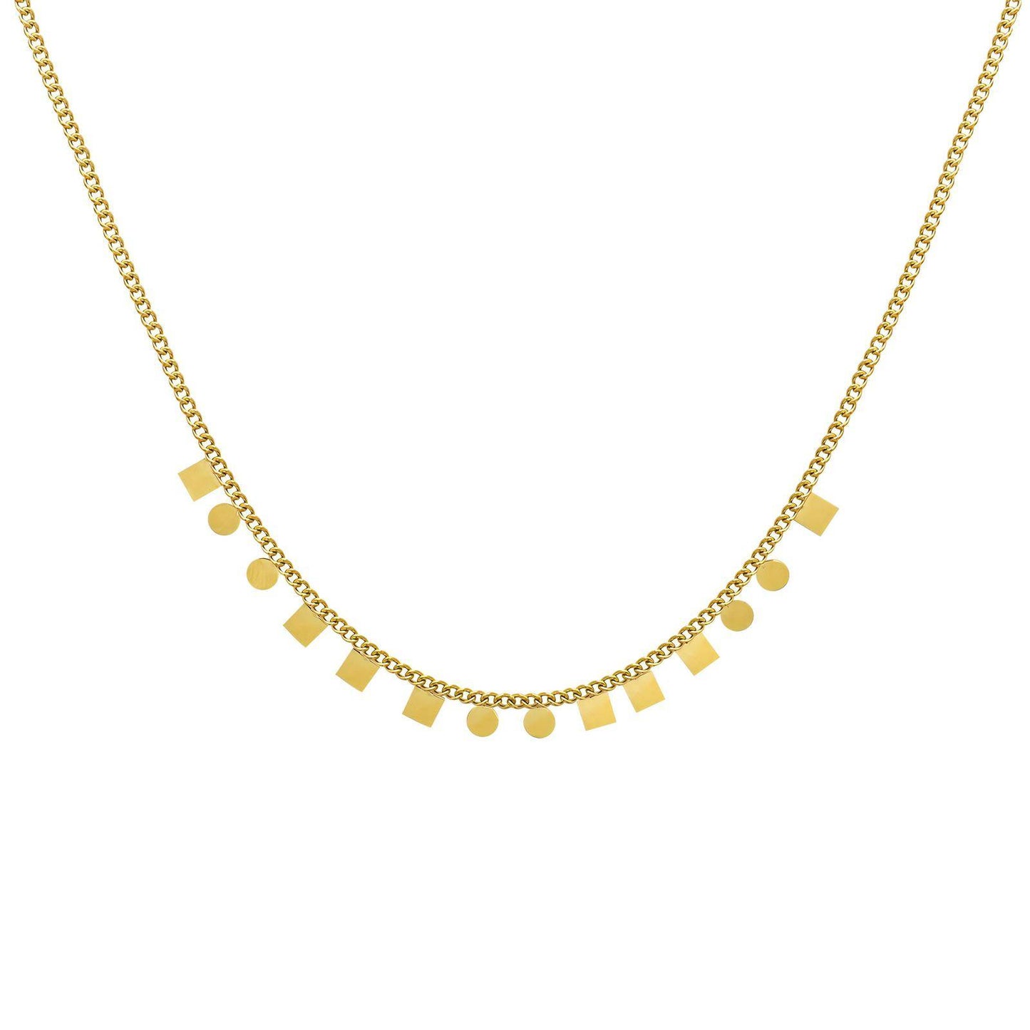 18K gold plated Stainless steel necklace, Intensity