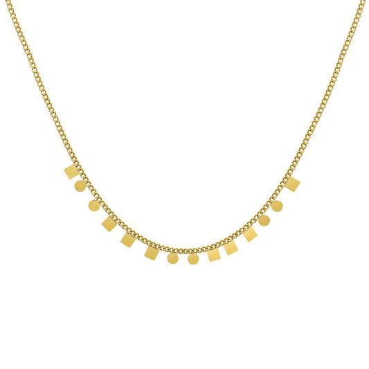 18K gold plated Stainless steel necklace, Intensity