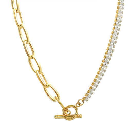 18K gold plated Stainless steel necklace, Intensity