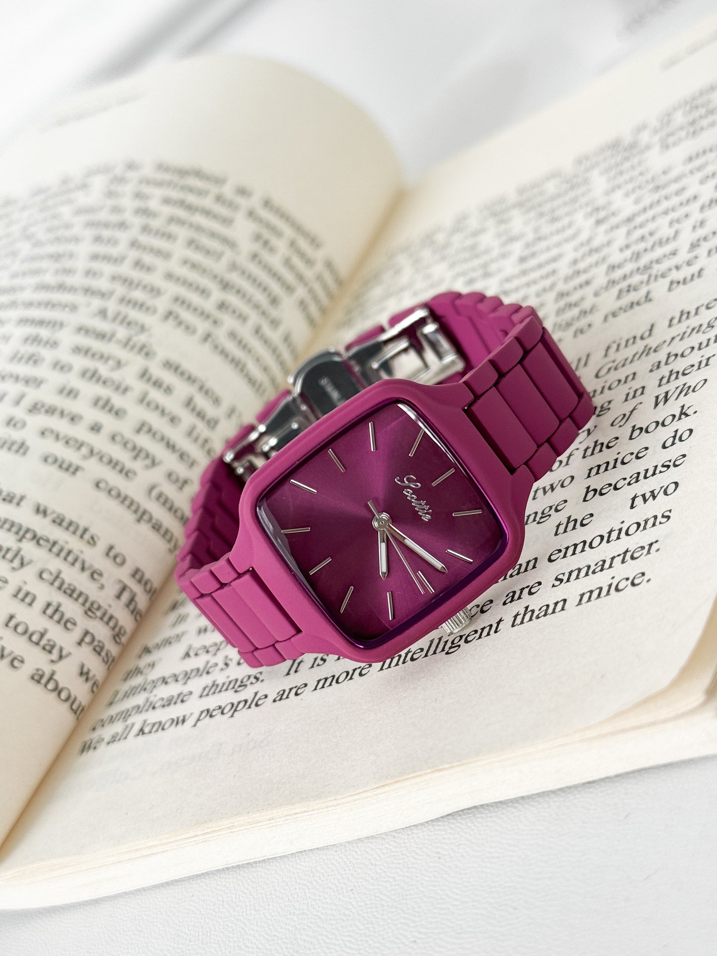 Timid Purple Scottie wrist watch