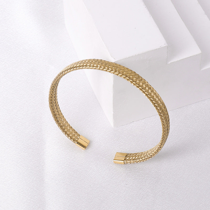 18K gold plated Stainless steel bracelet, Intensity