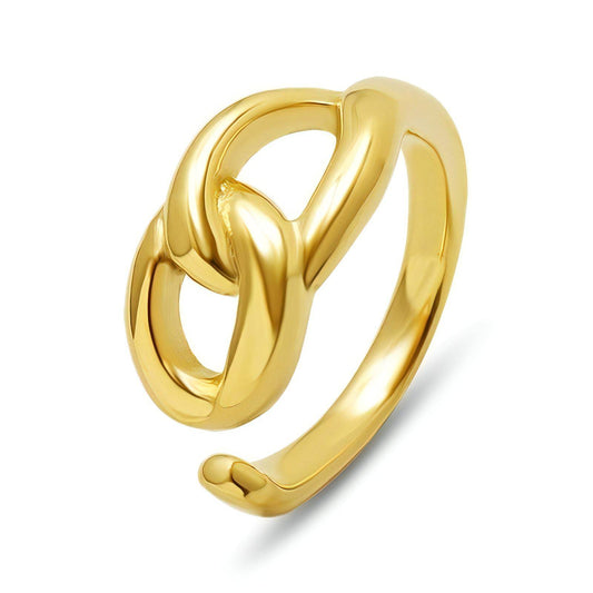 18K gold plated Stainless steel finger ring, Intensity