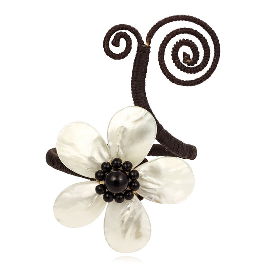 Handcrafted natural stone  Flower bracelet, Excentrico