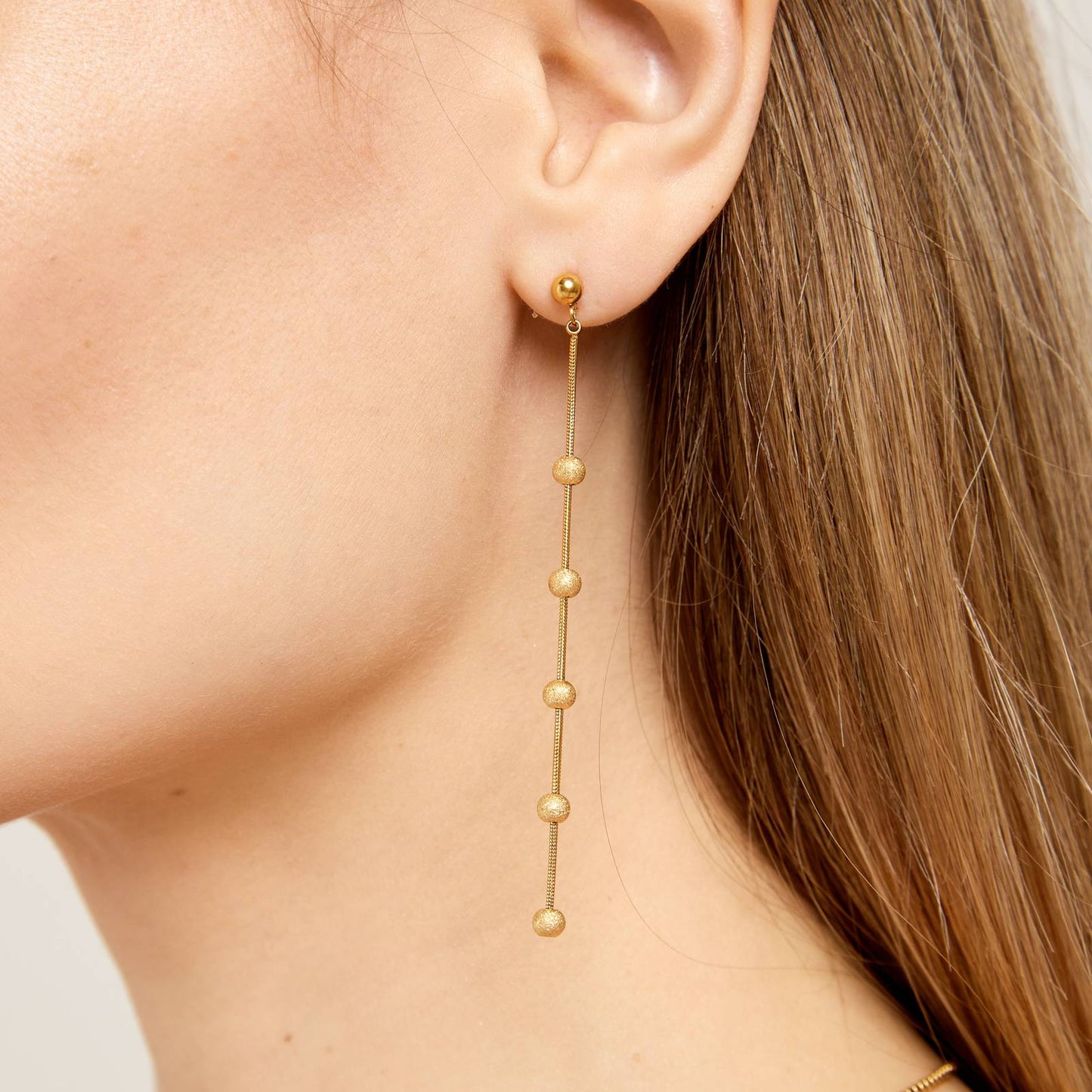 18K gold plated Stainless steel earrings, Intensity