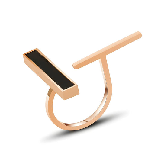 18K gold plated Stainless steel finger ring, Intensity