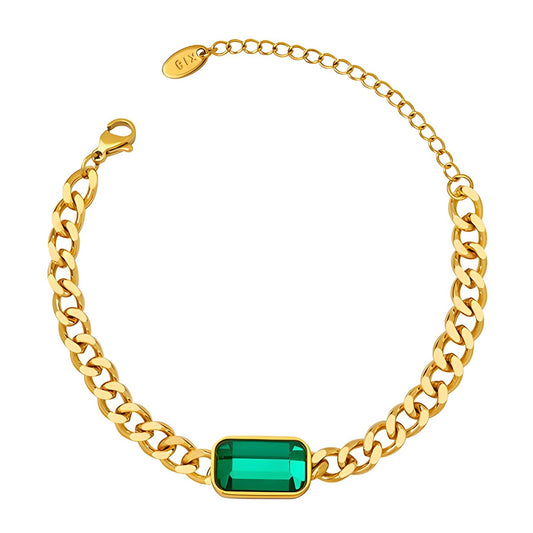 18K gold plated Stainless steel bracelet, Intensity