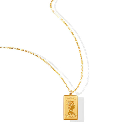 18K gold plated Stainless steel necklace, Intensity
