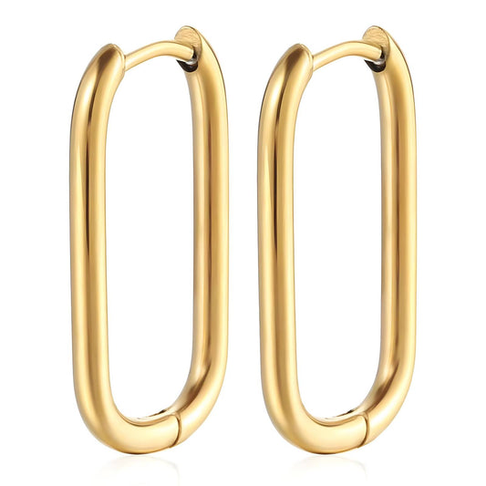 18K gold plated Stainless steel earrings, Intensity