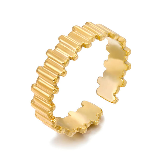 18K gold plated Stainless steel finger ring, Intensity
