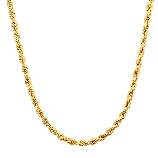 18K gold plated Stainless steel necklace, Intensity