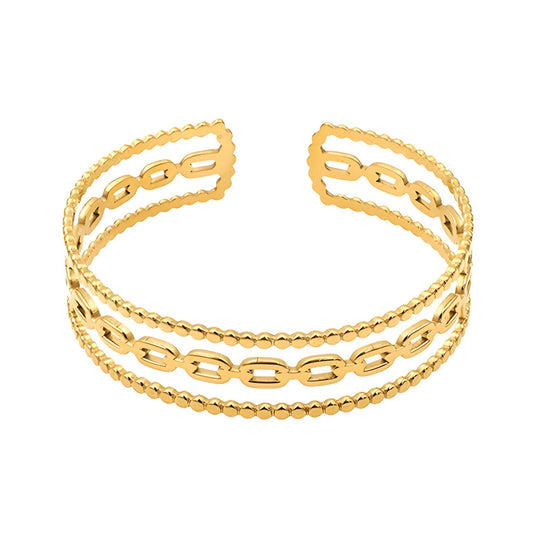 18K gold plated Stainless steel bracelet, Intensity