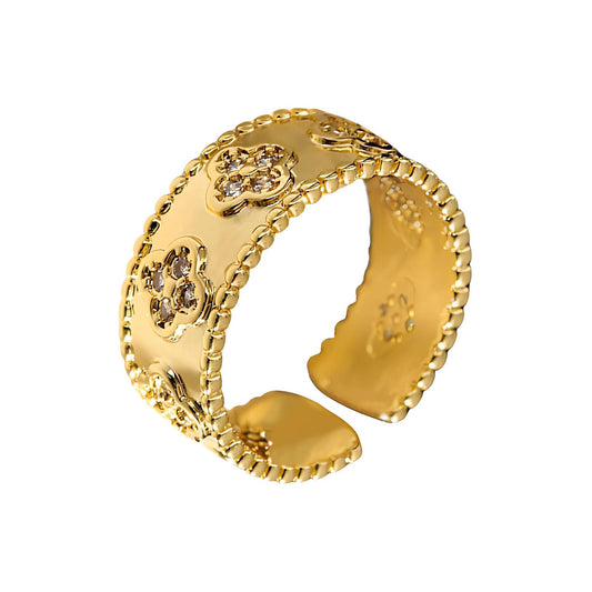 18K gold plated Stainless steel finger ring, Intensity