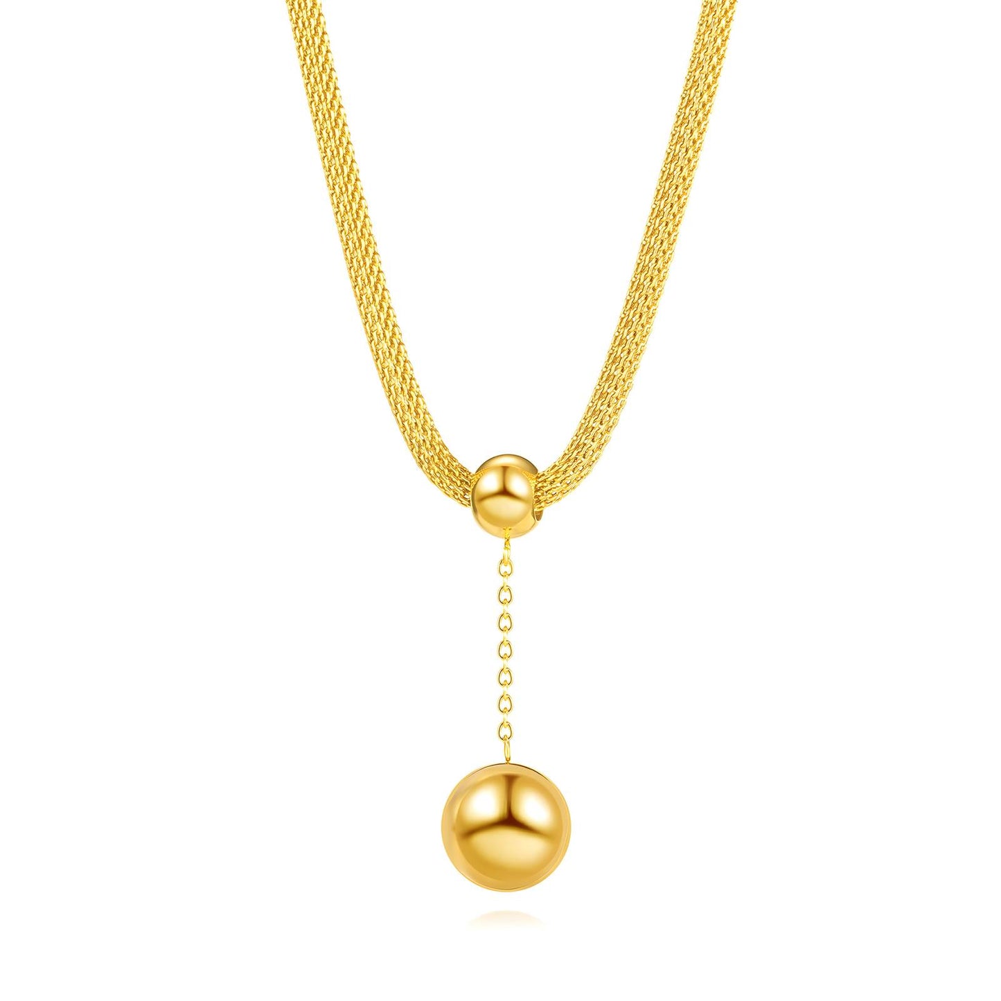 18K gold plated Stainless steel necklace, Intensity