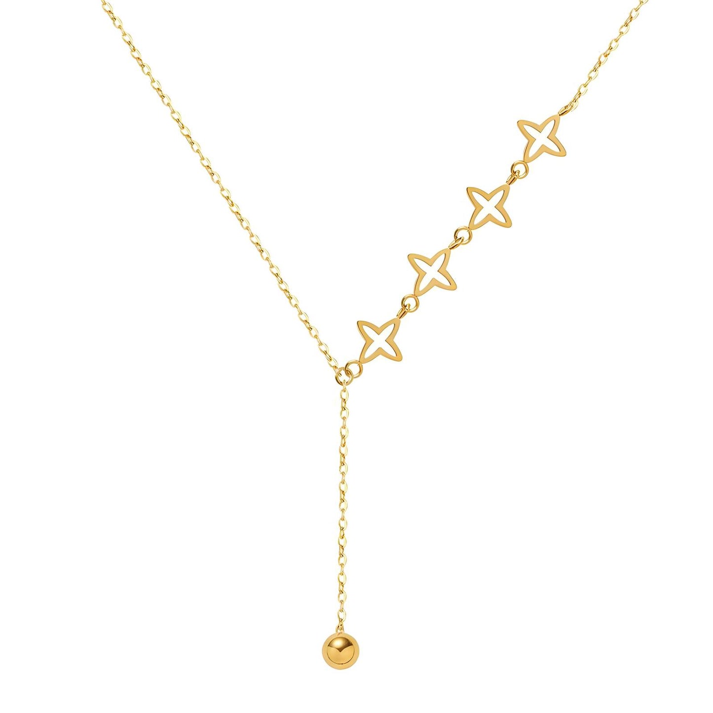 18K gold plated Stainless steel necklace, Intensity