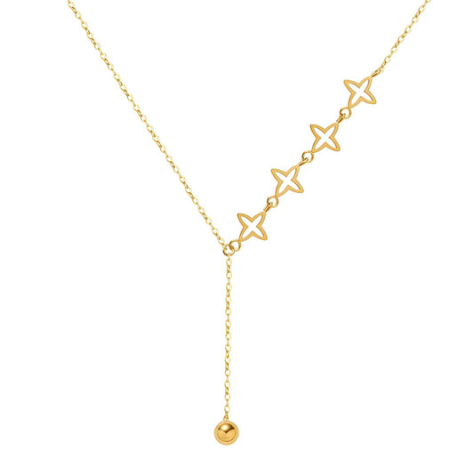 18K gold plated Stainless steel necklace, Intensity