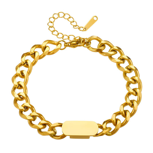 18K gold plated Stainless steel bracelet, Intensity