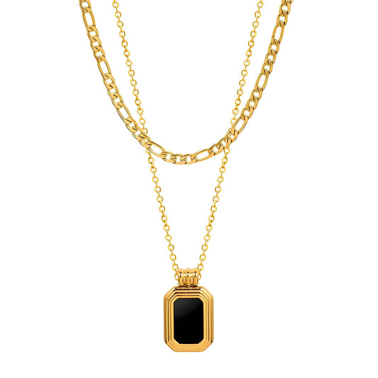 18K gold plated Stainless steel necklace, Intensity