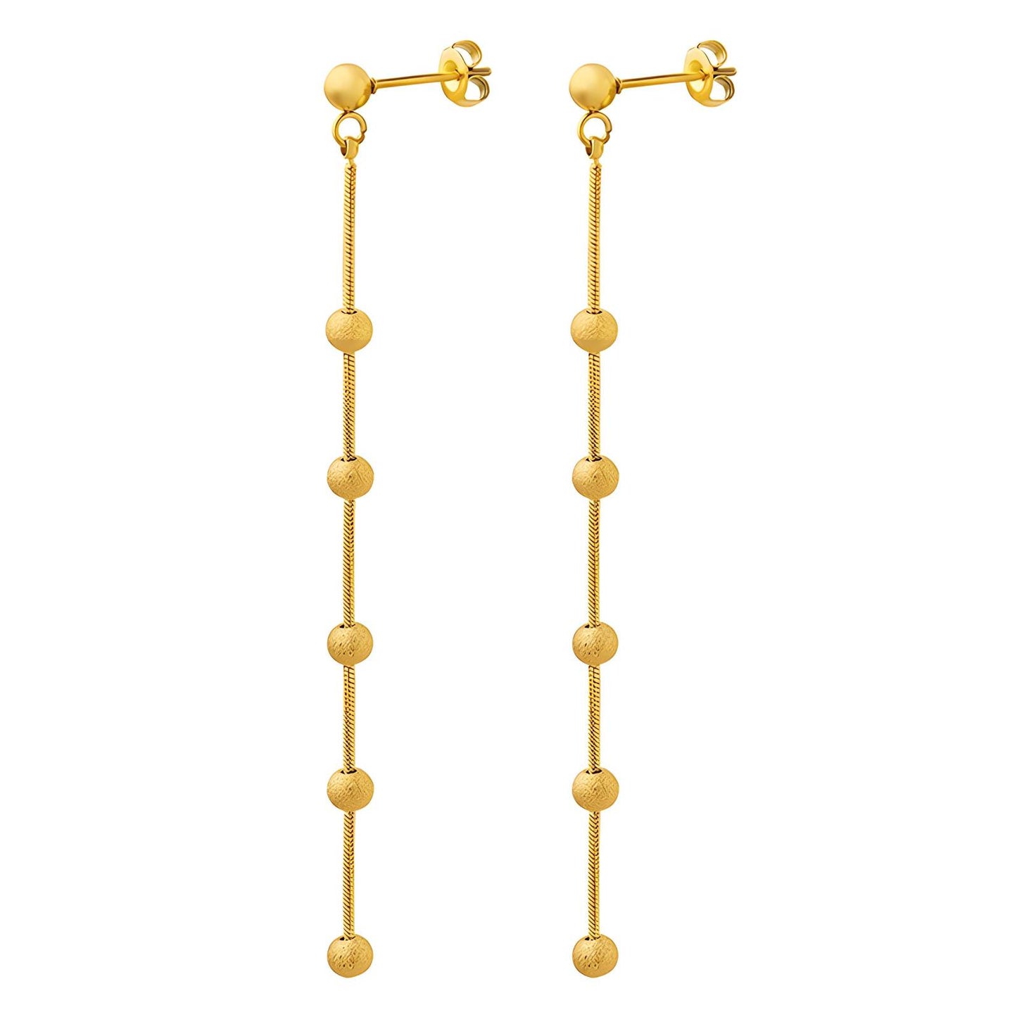 18K gold plated Stainless steel earrings, Intensity